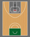 Classic Basketball Court Floor Rug