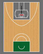 Classic Basketball Court Floor Rug