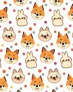 Whimsical Fox And Rabbit Confetti Rug