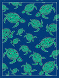 Blue Green Turtle Marine Life Rug