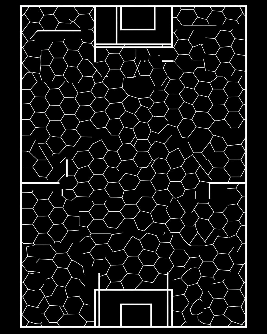 Black White Hexagonal Net Grid Rug