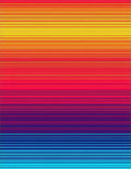 Vibrant Sunset Gradient Striped Abstract Rug