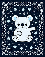 Cute White Koala Starry Night Rug