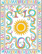 Radical Sunshine Swirls Sun Rug