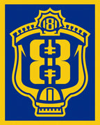 Royal Blue Yellow Emblem Rug