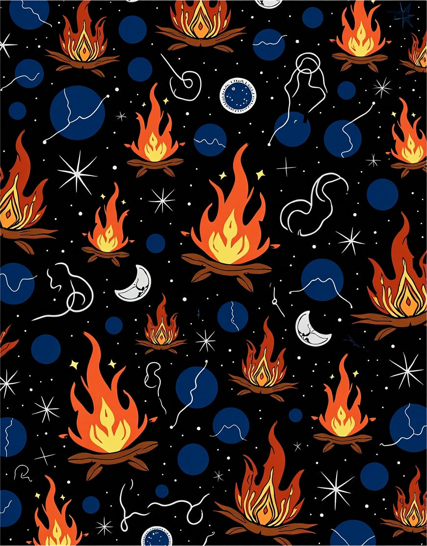 Cosmic Campfire Celestial Night Sky Rug