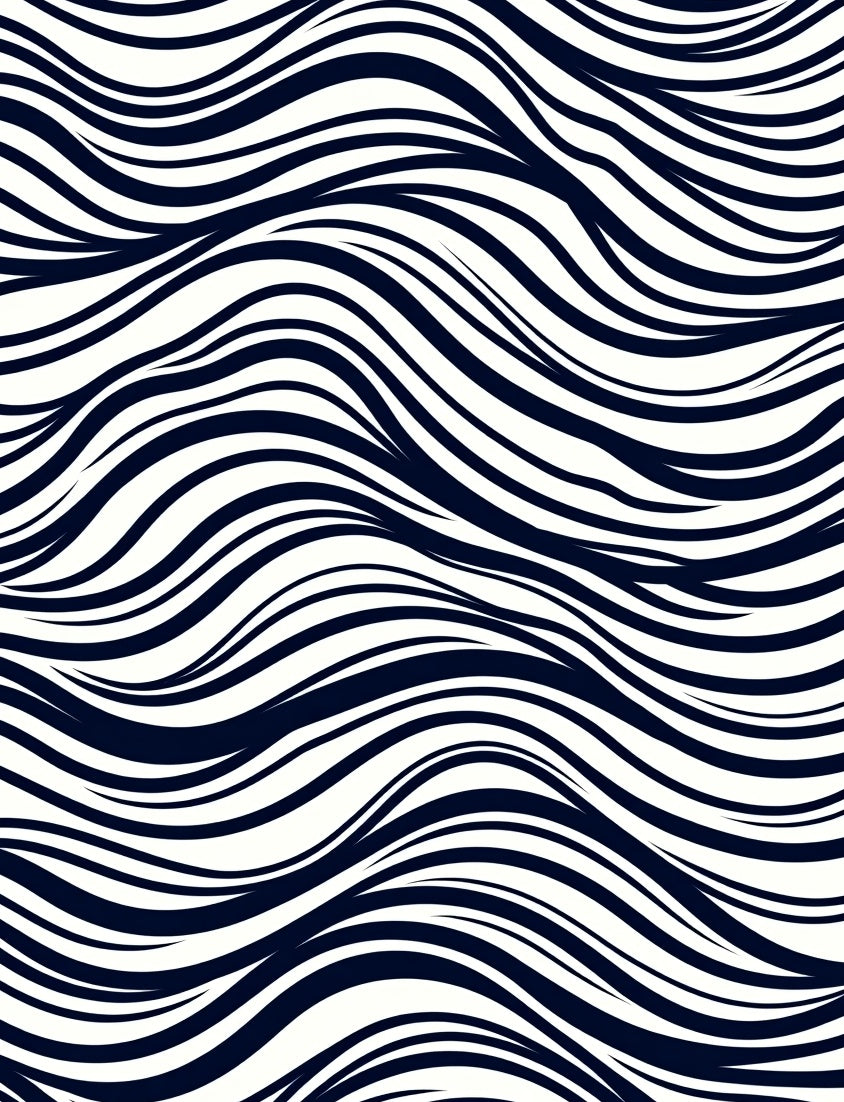 Indigo Swirl Abstract Waves Rug