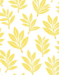 Sunny Yellow Branch Botanical Arrangement Rug