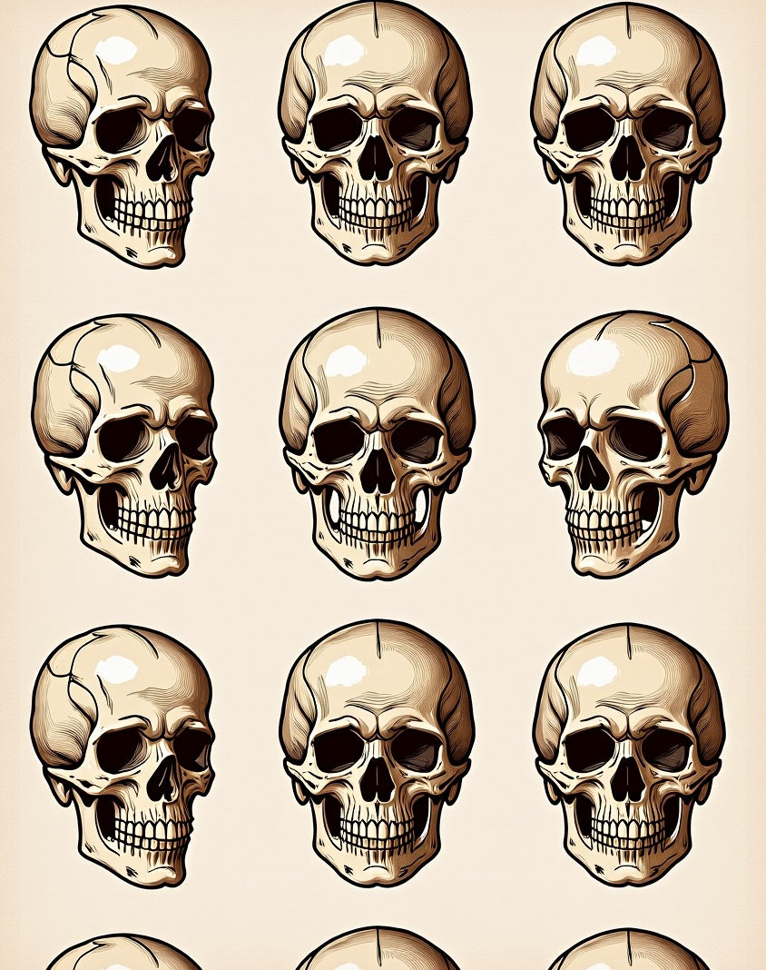 Bold Skull Collage Artwork Rug