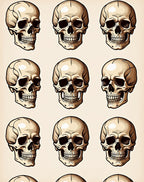 Bold Skull Collage Artwork Rug