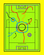 Vibrant Green Sports Play LinesRug Rug