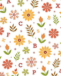 Autumnal Alphabet Floral Meadow Rug