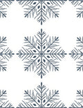 Winter Blue Snowflake Imprint Rug