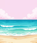 Coastal Teal Ocean Waves Beach Rug