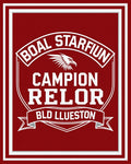 Crimson Eagle Crest Emblem Rug