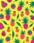 Tropical Pink Pineapple Watermelon Summer Rug