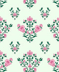 Pink Floral Spray Garden Rug