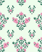 Pink Floral Spray Garden Rug