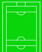 Bright Green Field Graphic Rug