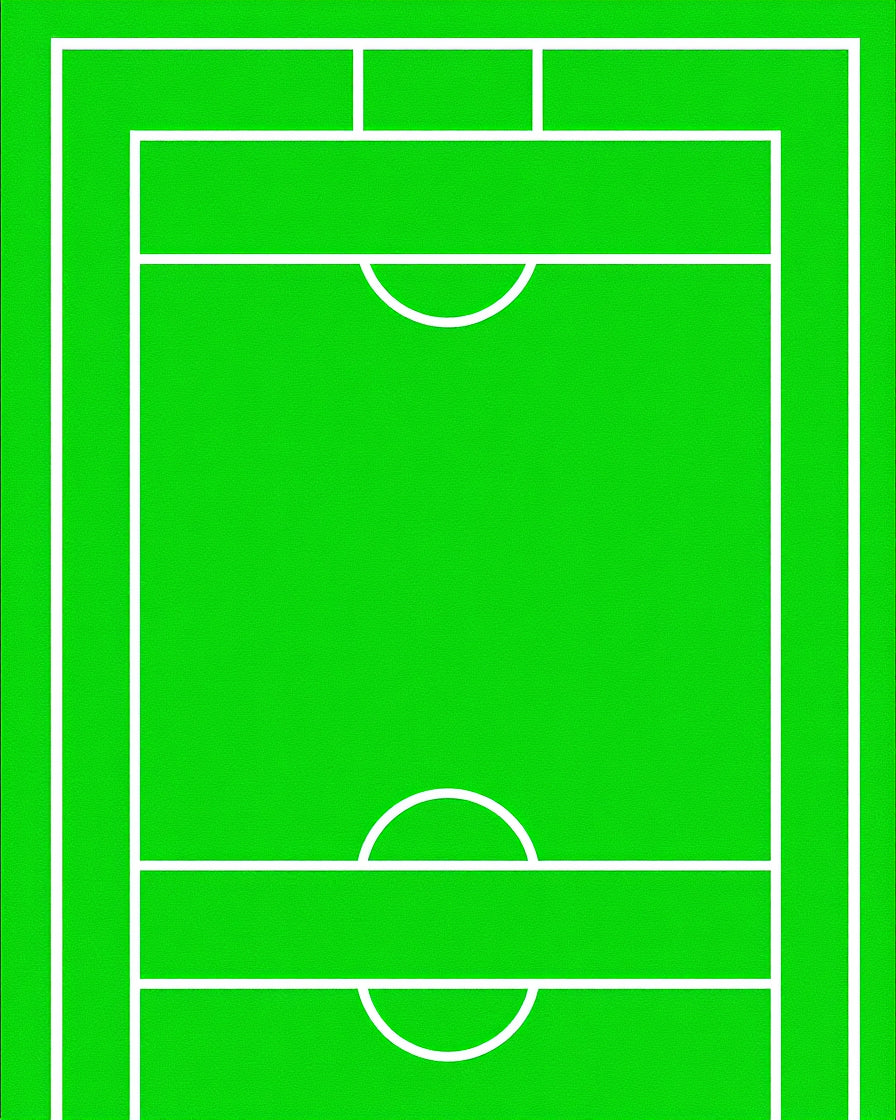 Bright Green Field Graphic Rug