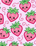 Kawaii Pink Strawberry Swirls Rug