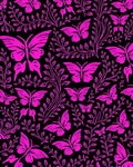 Bright Pink Butterfly Garden Vine Rug