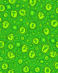 Bright Green Dollar Coin Collage Rug