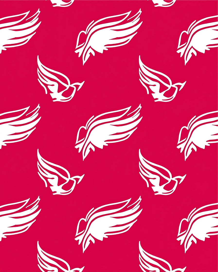White Wings On Crimson Background Rug