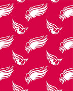 White Wings On Crimson Background Rug