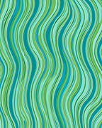 Emerald Teal Swirling Wave Stripes Rug