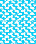 Bright Blue Contemporary Illusion Rug