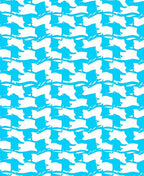 Bright Blue Contemporary Illusion Rug