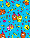Whimsical Cartoon Characters Party Celebration Rug
