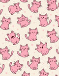 Playful Pink Kittens Starry Background Rug