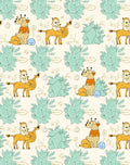 Whimsical creature gold and teal safari Rug