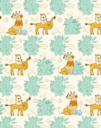 Whimsical creature gold and teal safari Rug