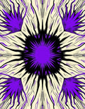 Vibrant Purple Sunburst Symmetric Rug