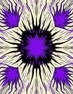 Vibrant Purple Sunburst Symmetric Rug