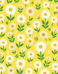 Yellow Daisy Floral Field Rug