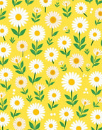 Yellow Daisy Floral Field Rug