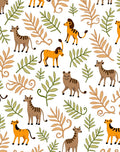 Safari Animals Amongst Foliage Rug