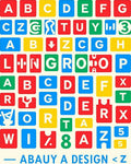 Colorful Alphabet Study Rug