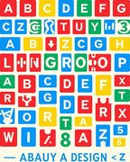 Colorful Alphabet Study Rug