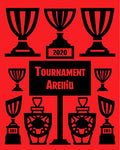 Red Black Trophy Collage Rug