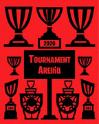Red Black Trophy Collage Rug