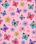 Whimsical Butterflies and Flowers Garden Rug