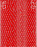 Red White Basketweave Geometric Texture Rug