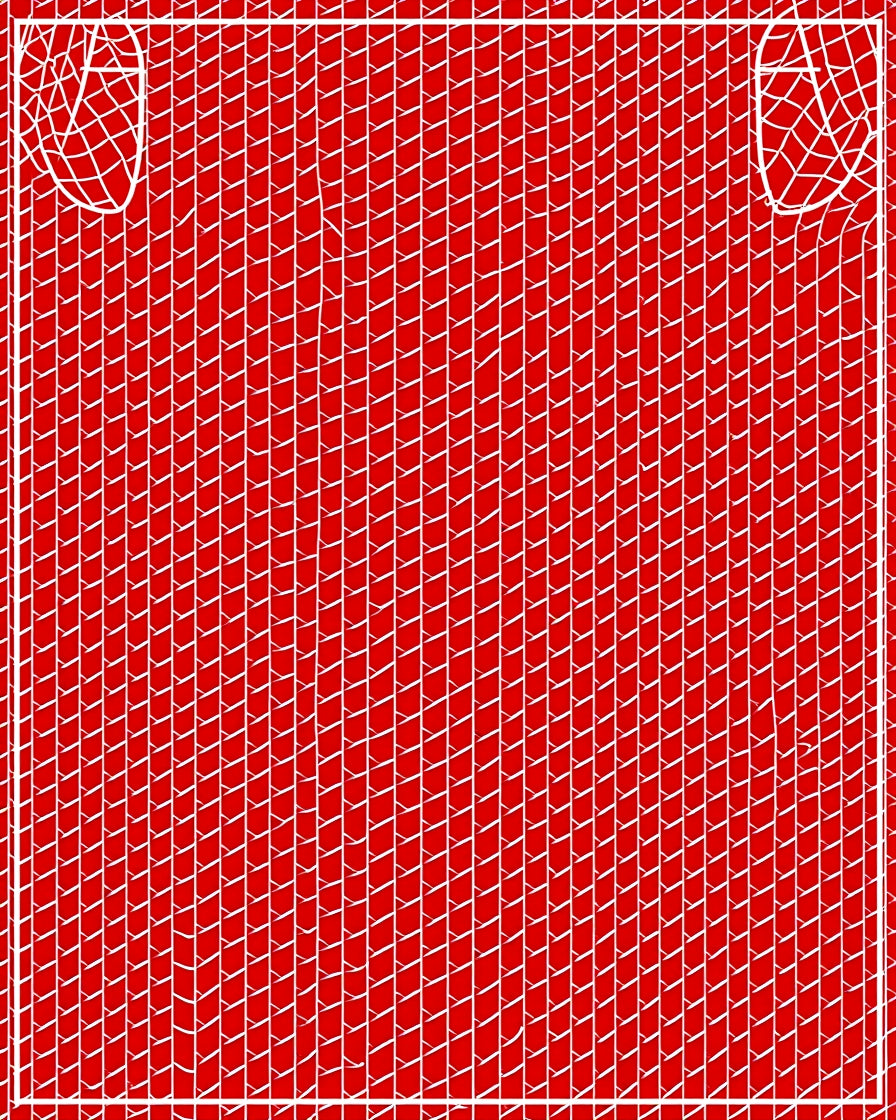 Red White Basketweave Geometric Texture Rug