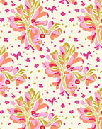Sweet Pink Ribbon Floral Garland Rug