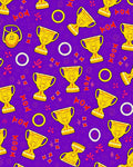 Golden Trophy Ribbon Celebration Repeating Rug
